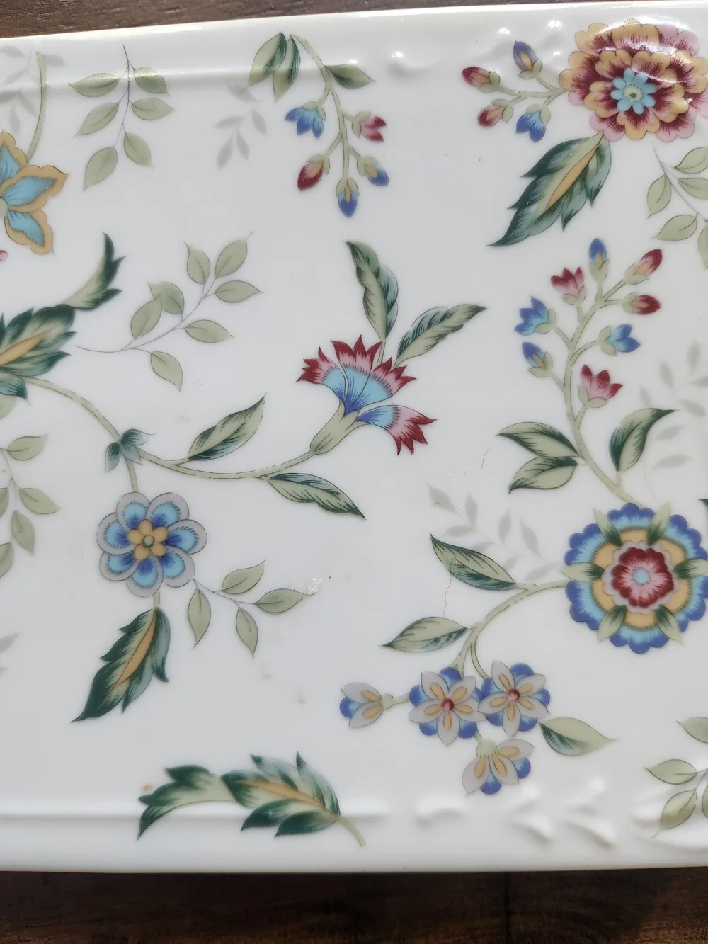 Vintage Andrea by Sadek Buckingham Floral Porcelain Cheese Board Japan